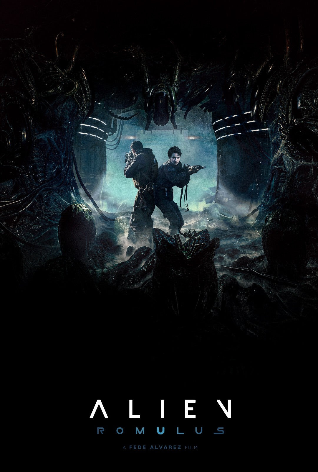 Alien Romulus Movie Poster | Crew in the Xenomorph Hive - Movies & TV Poster