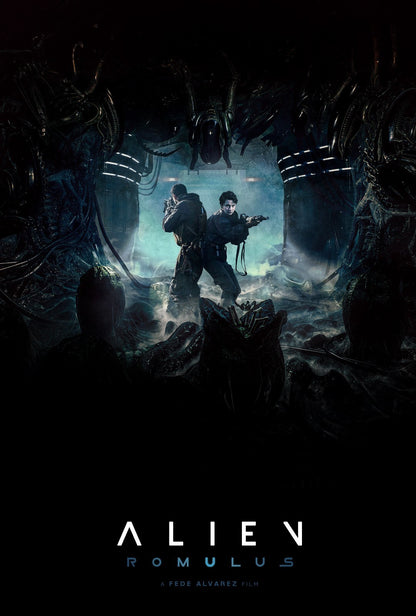 Alien Romulus Movie Poster | Crew in the Xenomorph Hive - Movies & TV Poster