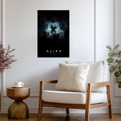 Alien Romulus Movie Poster | Crew in the Xenomorph Hive - Movies & TV Poster