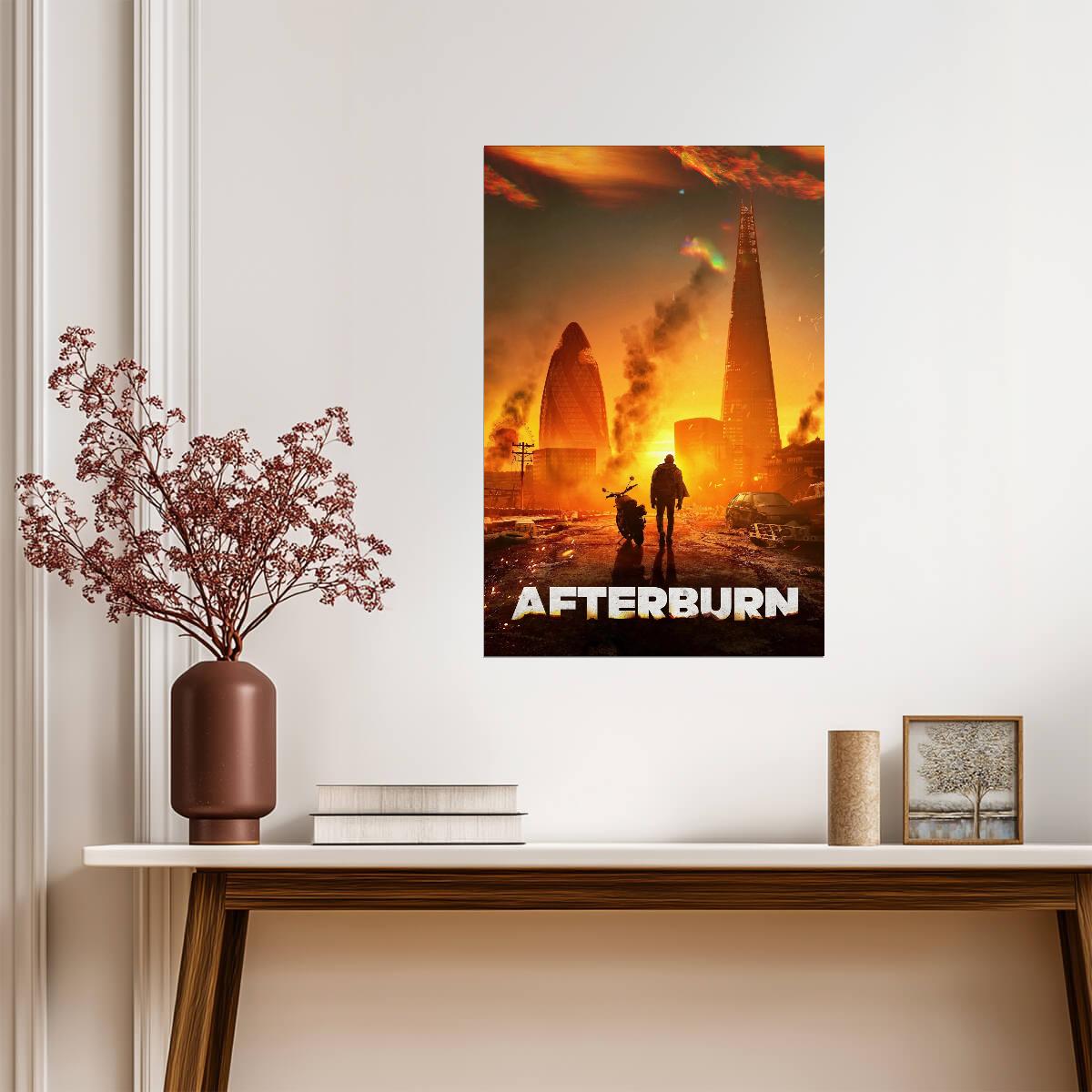 Afterburn 2025 Movie Poster | London in Flames - Movies & TV Poster