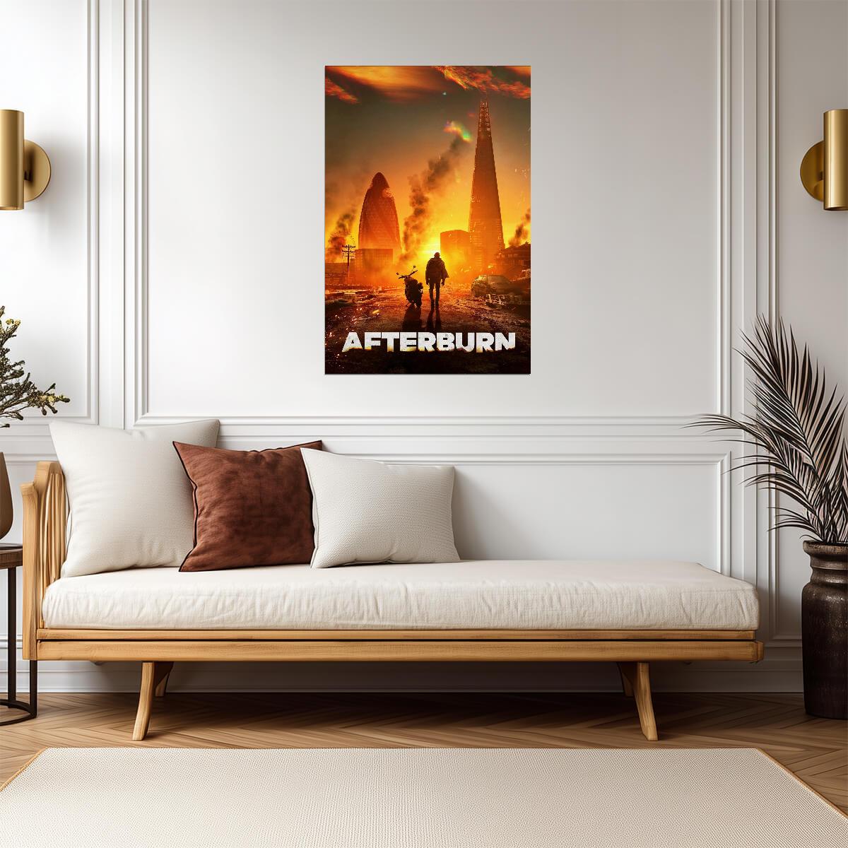Afterburn 2025 Movie Poster | London in Flames - Movies & TV Poster