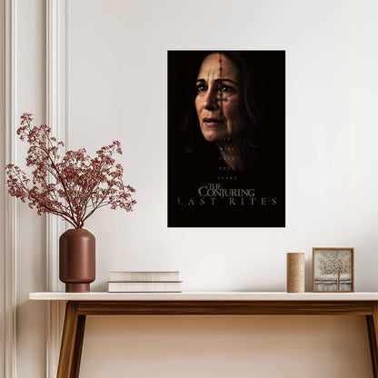 The Conjuring Last Rites Movie Poster | Lorraine Warren with a Cross on Her Forehead - Movies & TV Poster