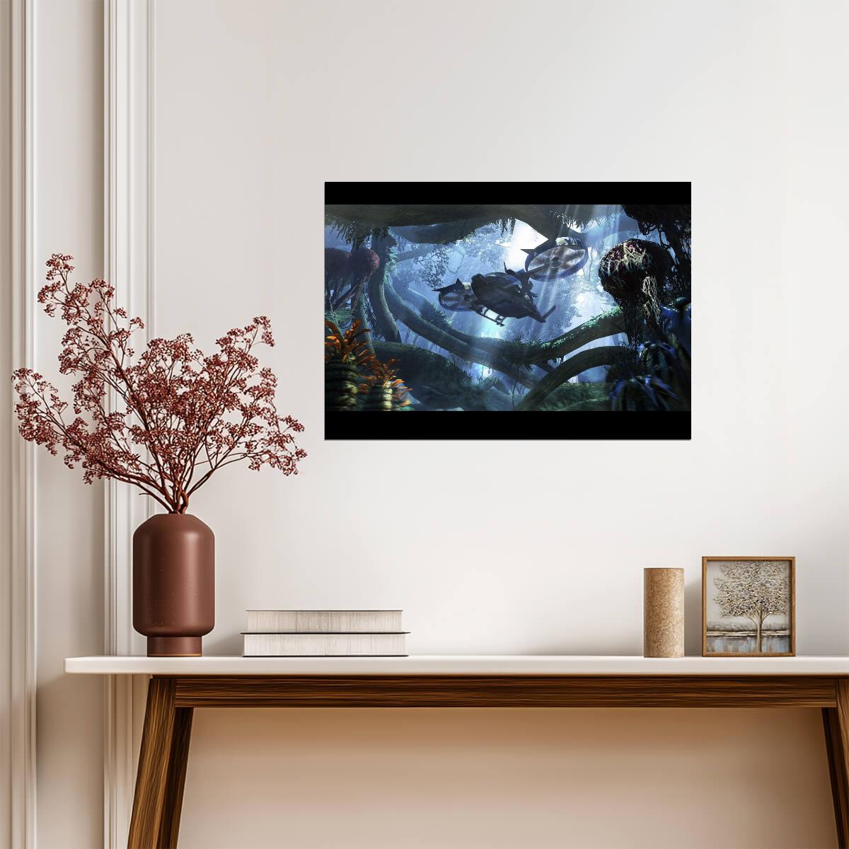 Avatar 2009 Movie Poster | Pandora Aircraft in the Jungle - Movies & TV Poster