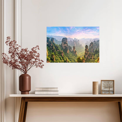 Zhangjiajie National Forest Park Poster | Sandstone Peak Panorama - Photography Poster