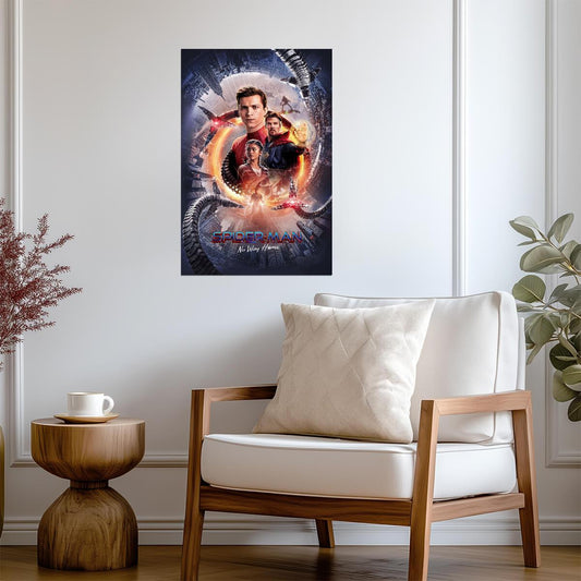 Spider-Man No Way Home Movie Poster | Peter Parker, MJ and Doctor Strange in the Portal - Movies & TV Poster