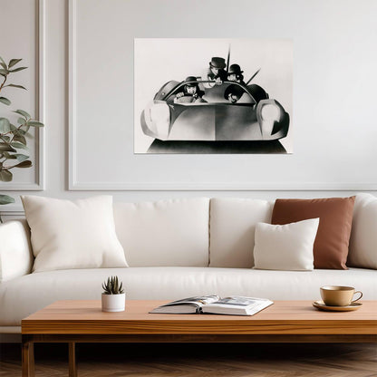 A Clockwork Orange Poster | Droogs in a Car | Black and White Movie Print - Movies & TV Poster