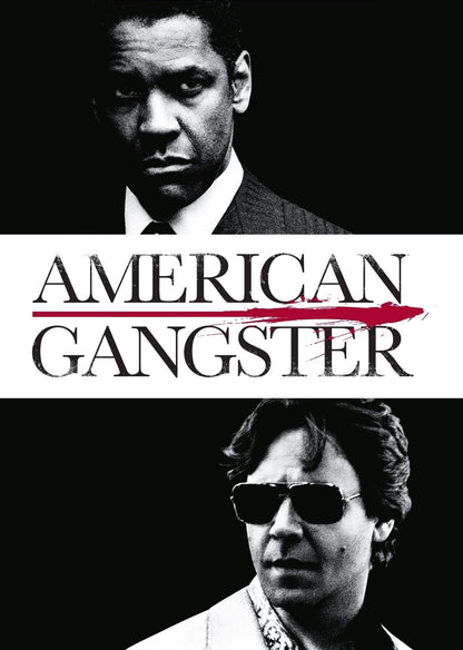 American Gangster Movie Poster | Denzel Washington and Russell Crowe | Black and White Print - Movies & TV Poster