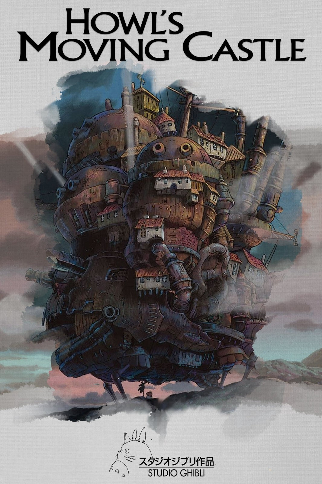 Howl's Moving Castle Movie Poster | Watercolor Castle Illustration - Anime Poster