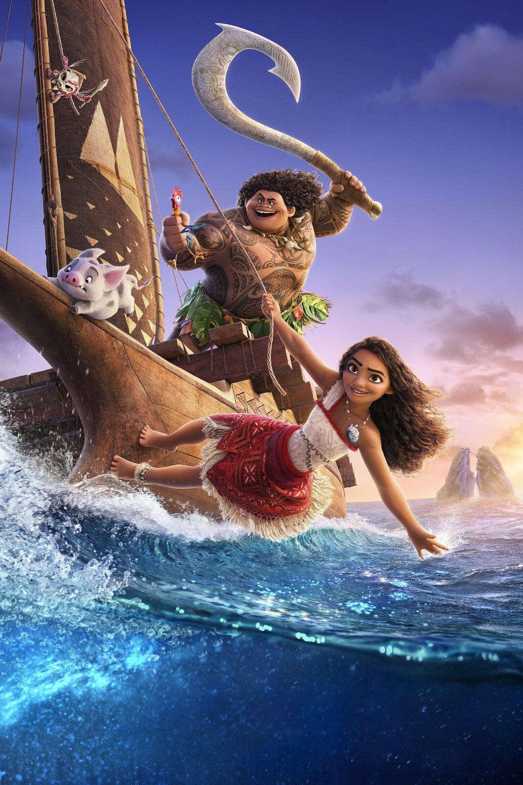 Moana 2 Movie Poster | Moana Skimming the Waves - Movies & TV Poster
