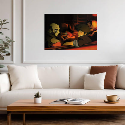 Cowboy Bebop Poster | Spike, Jet and Faye Aboard the Bebop - Anime Poster
