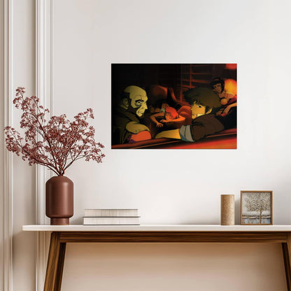 Cowboy Bebop Poster | Spike, Jet and Faye Aboard the Bebop - Anime Poster