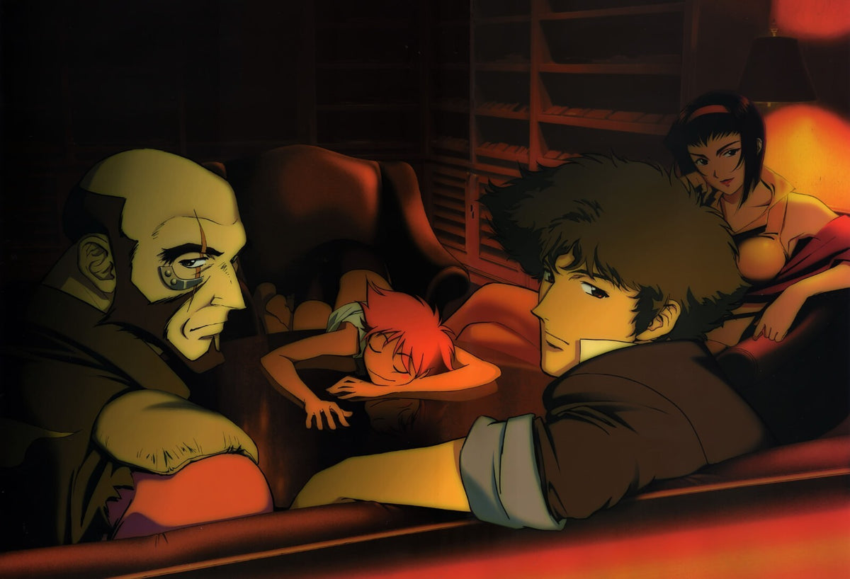 Cowboy Bebop Poster | Spike, Jet and Faye Aboard the Bebop - Anime Poster