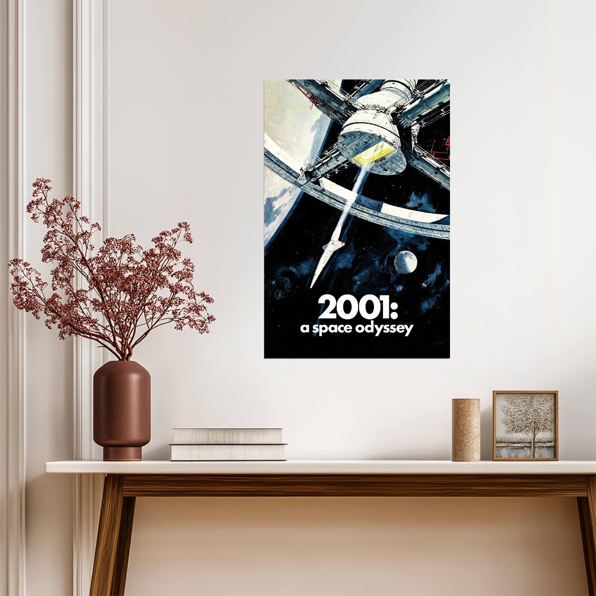 2001: A Space Odyssey Space Station Poster | Sci-Fi Movie Print - Movies & TV Poster