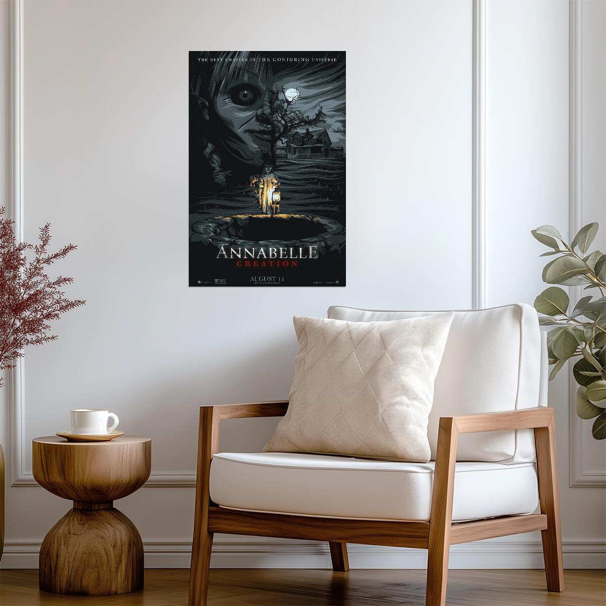 Annabelle Creation Movie Poster | Moonlit Well Illustration - Movies & TV Poster
