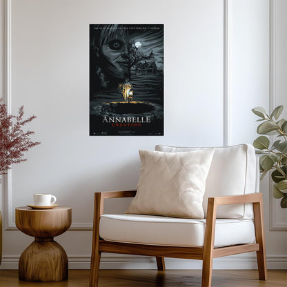 Annabelle Creation Movie Poster | Moonlit Well Illustration - Movies & TV Poster
