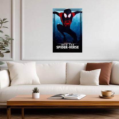 Spider-Man Into the Spider-Verse Movie Poster | Miles Mask Close-Up - Movies & TV Poster