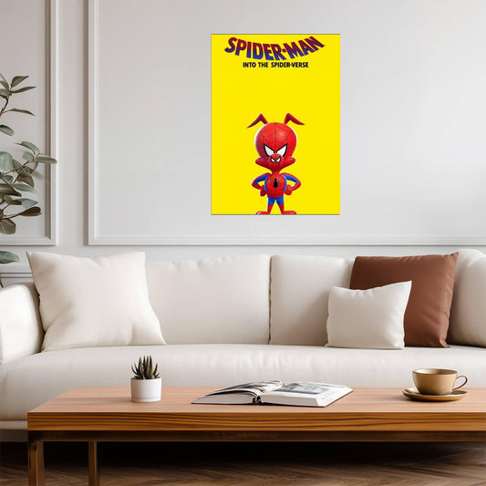 Spider-Man Into the Spider-Verse Movie Poster | Spider-Ham on Yellow - Movies & TV Poster