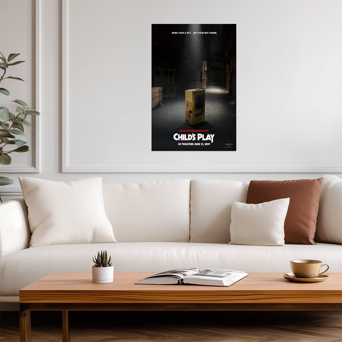 Child's Play 2019 Movie Poster | Buddi Box in a Dark Store Aisle - Movies & TV Poster