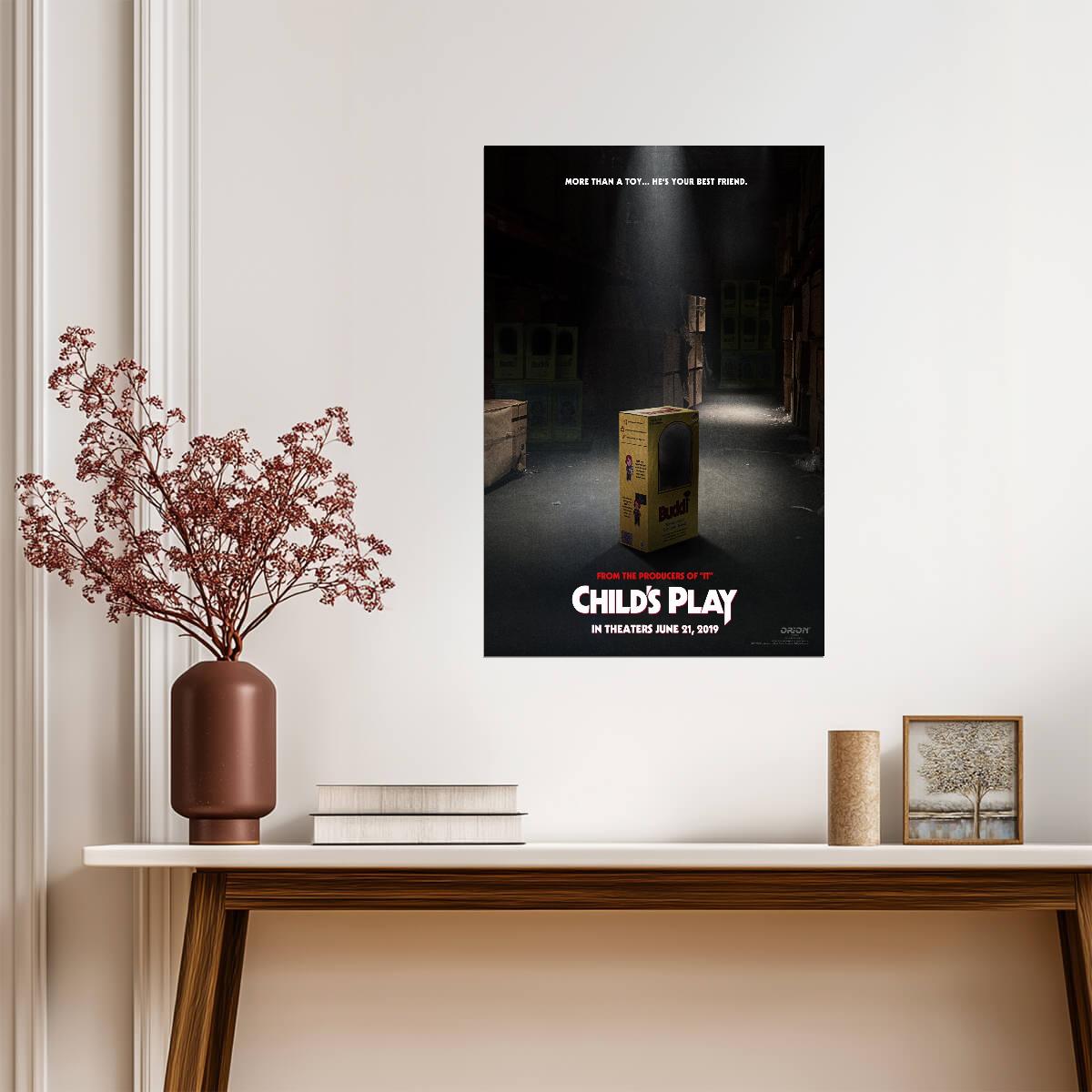 Child's Play 2019 Movie Poster | Buddi Box in a Dark Store Aisle - Movies & TV Poster