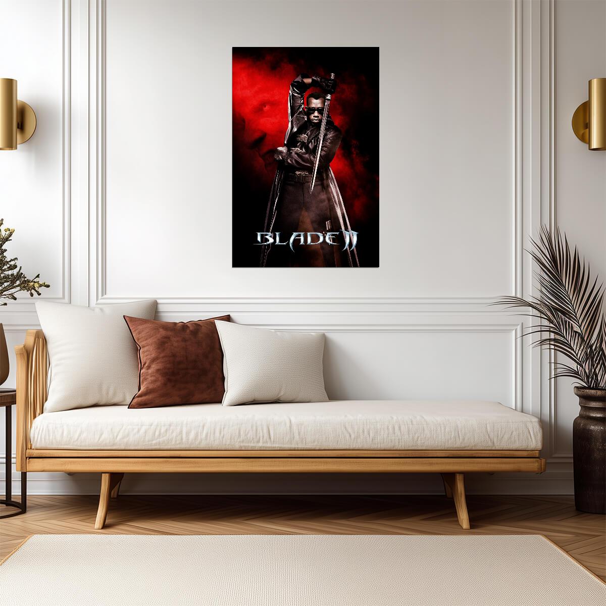 Blade II Movie Poster | Wesley Snipes with a Katana - Movies & TV Poster