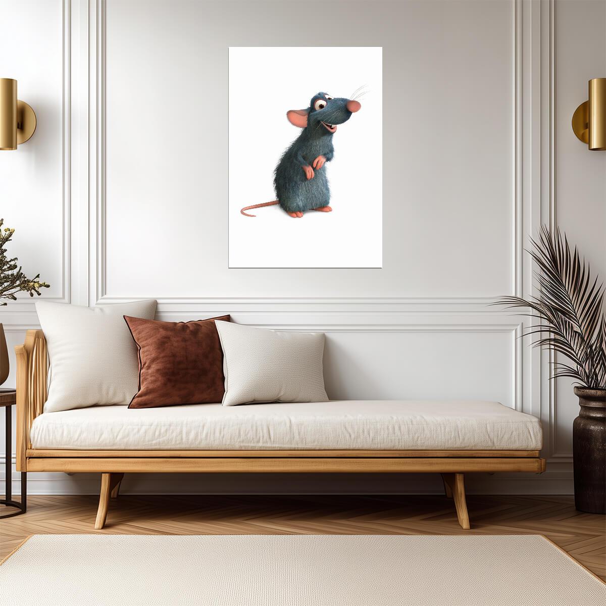 Ratatouille Movie Poster | Remy on White - Movies & TV Poster