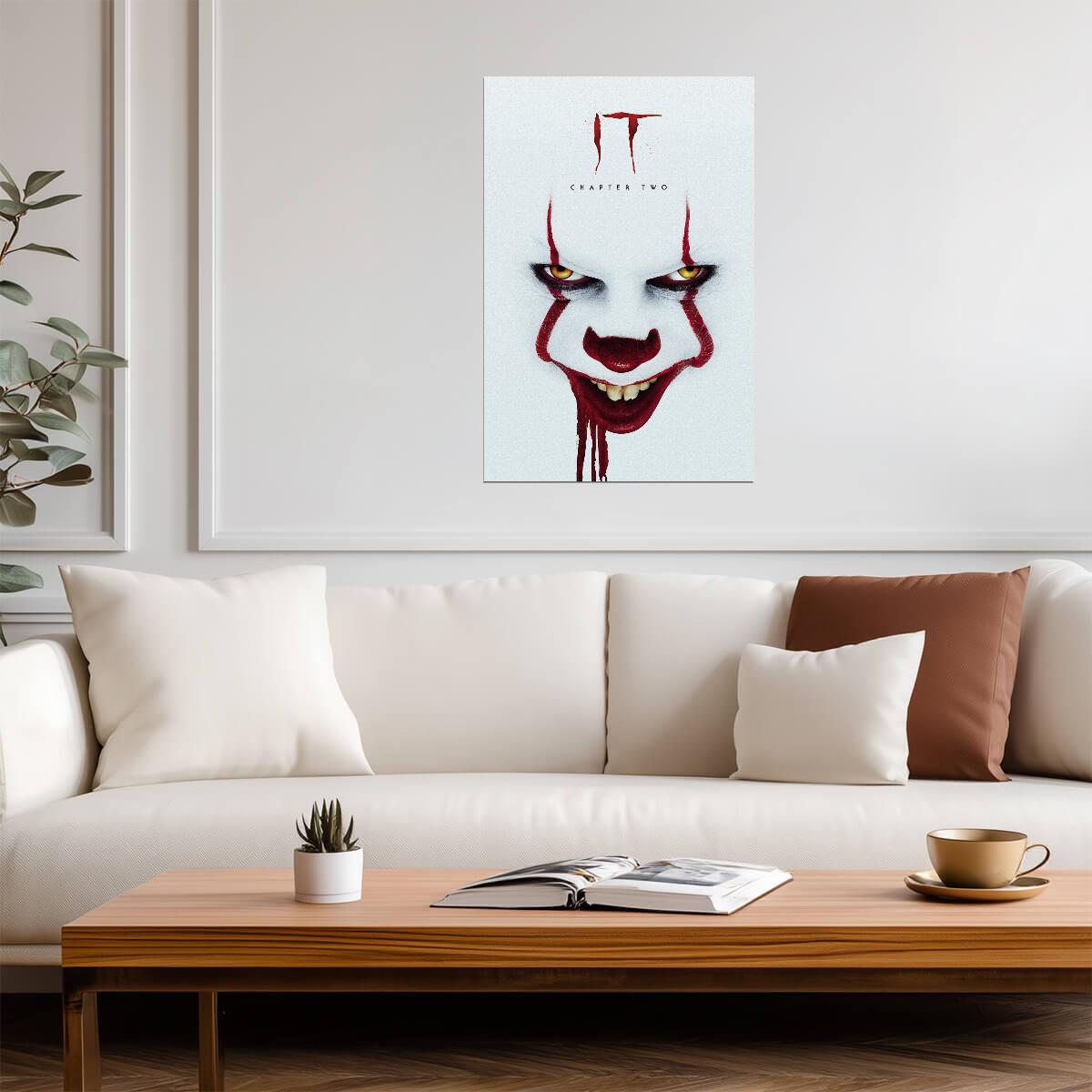 IT Chapter Two Movie Poster | Pennywise Grinning Close-Up - Movies & TV Poster
