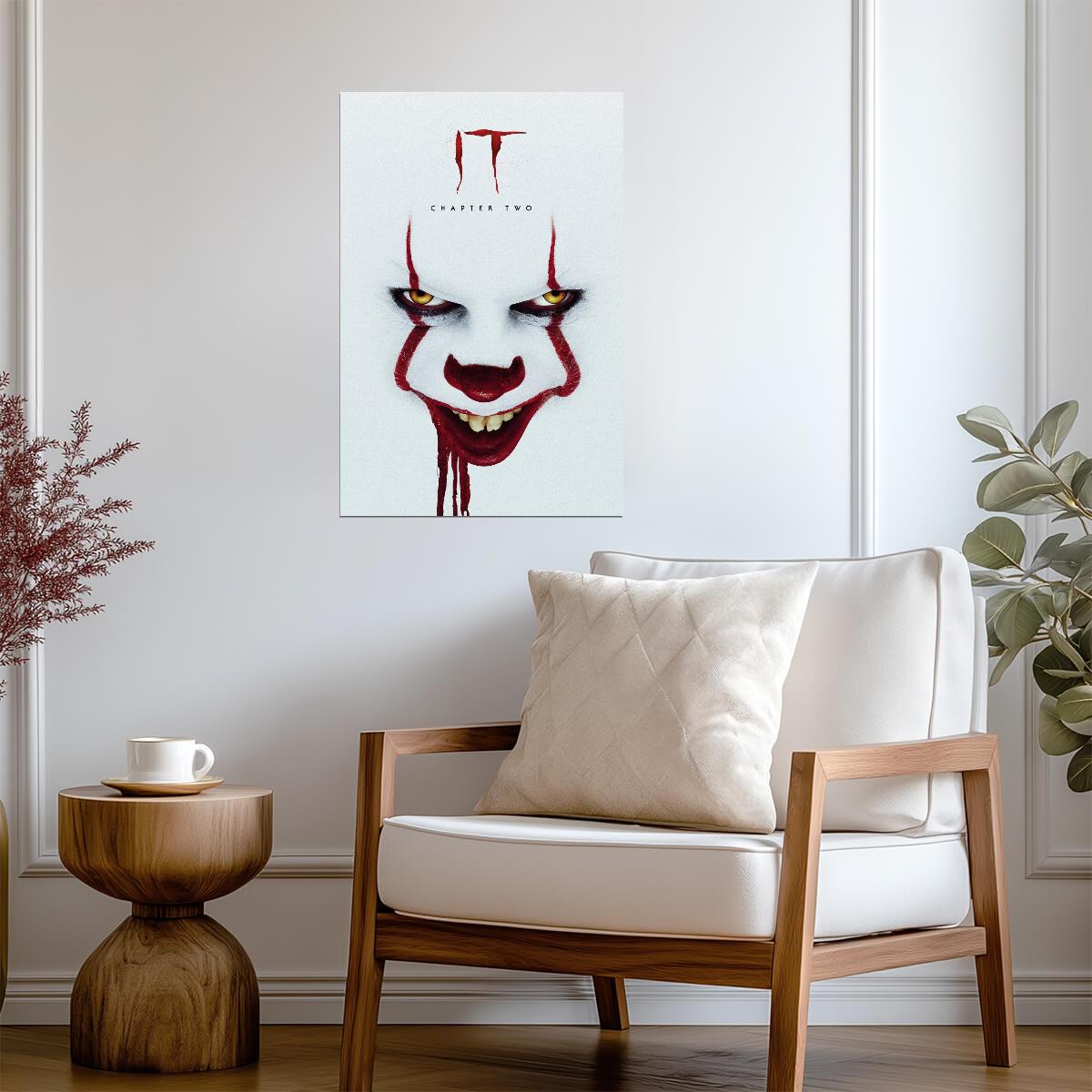 IT Chapter Two Movie Poster | Pennywise Grinning Close-Up - Movies & TV Poster