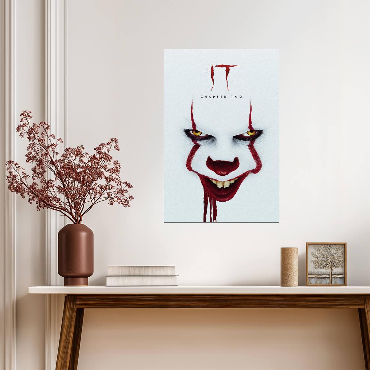 IT Chapter Two Movie Poster | Pennywise Grinning Close-Up - Movies & TV Poster