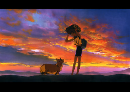 Cowboy Bebop Poster | Edward and Ein at Sunset - Anime Poster