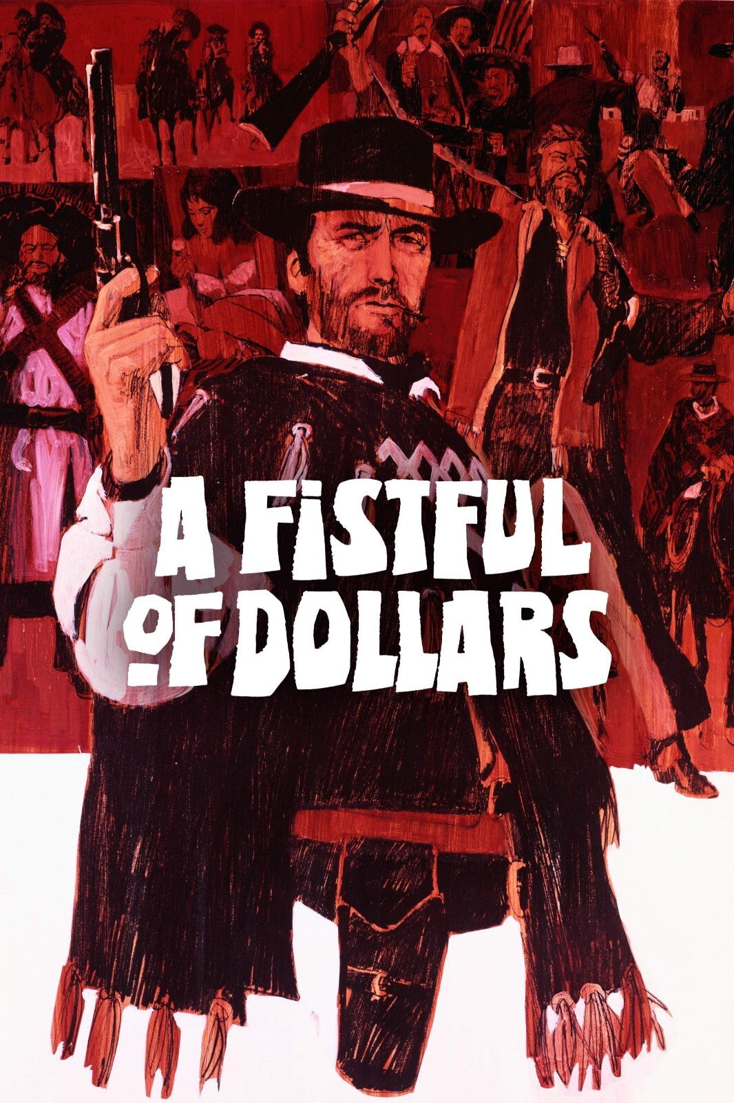 A Fistful of Dollars Poster | Clint Eastwood in a Poncho Western Print - Movies & TV Poster