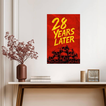 28 Years Later Poster | Black Skulls and Yellow Lettering - Movies & TV Poster