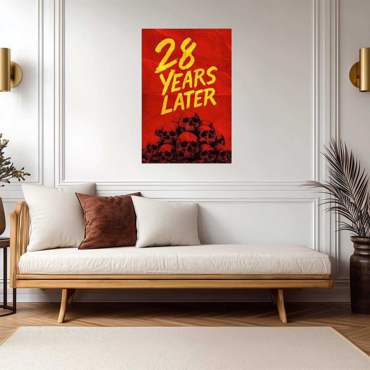 28 Years Later Poster | Black Skulls and Yellow Lettering - Movies & TV Poster