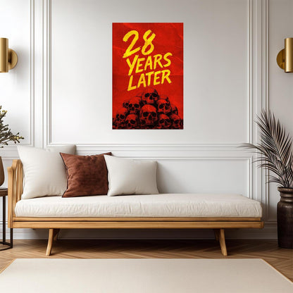 28 Years Later Poster | Black Skulls and Yellow Lettering - Movies & TV Poster