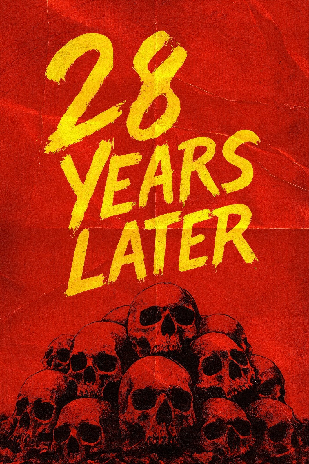 28 Years Later Poster | Black Skulls and Yellow Lettering - Movies & TV Poster