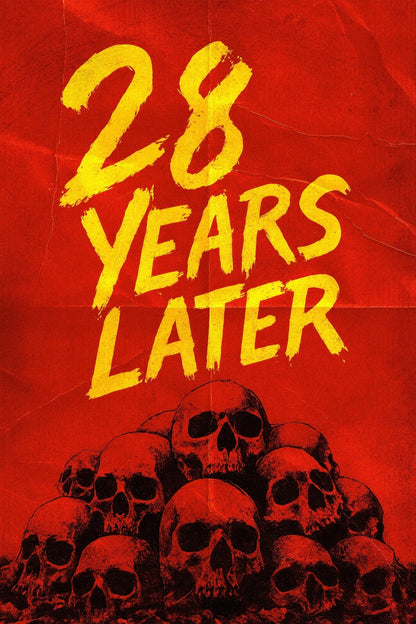 28 Years Later Poster | Black Skulls and Yellow Lettering - Movies & TV Poster
