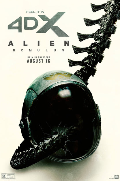 Alien Romulus Movie Poster | Xenomorph Tail and Space Helmet - Movies & TV Poster