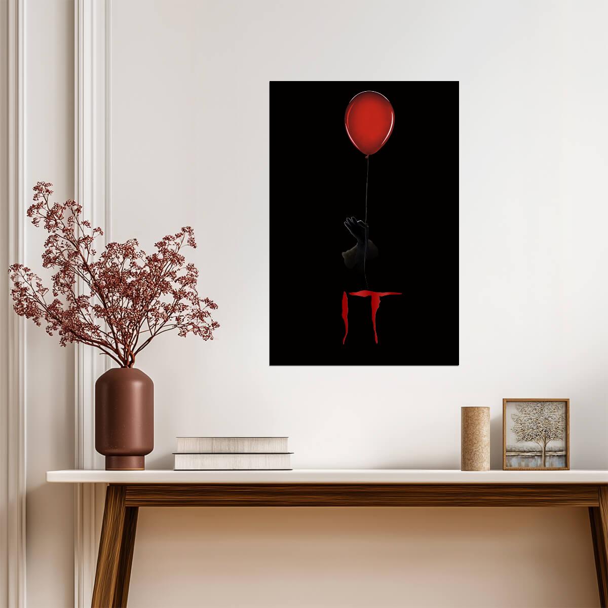 IT 2017 Movie Poster | Red Balloon and Reaching Hand - Movies & TV Poster
