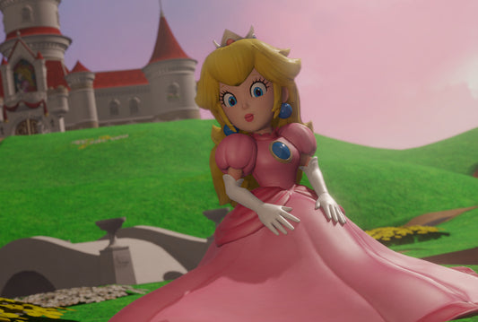 Super Mario Poster | Princess Peach Outside Her Castle - Video Games Poster