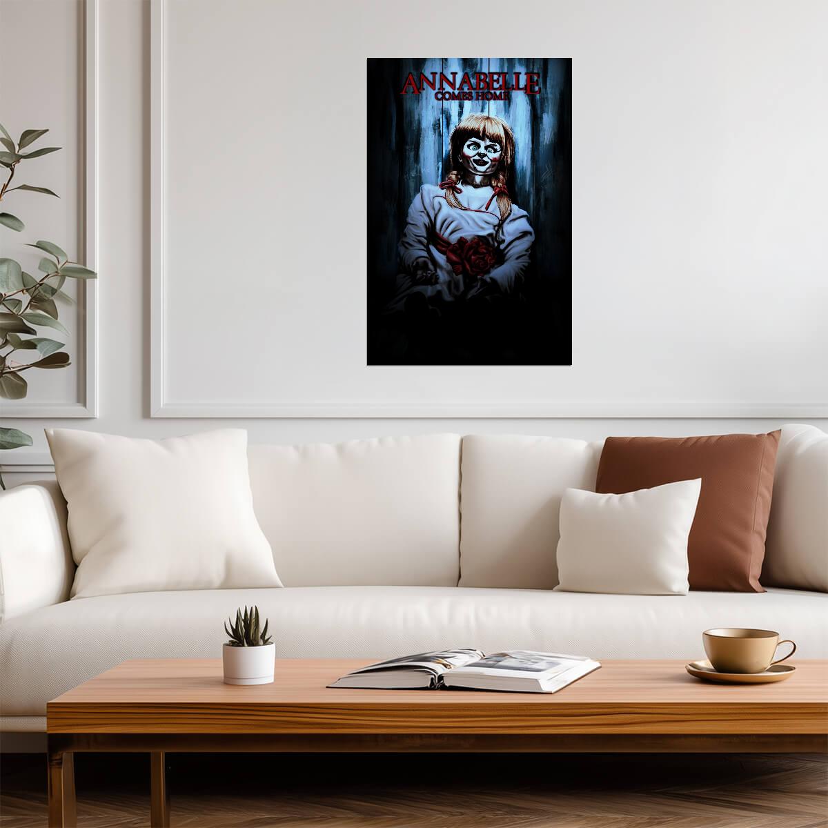Annabelle Comes Home Movie Poster | Illustrated Doll Portrait - Movies & TV Poster