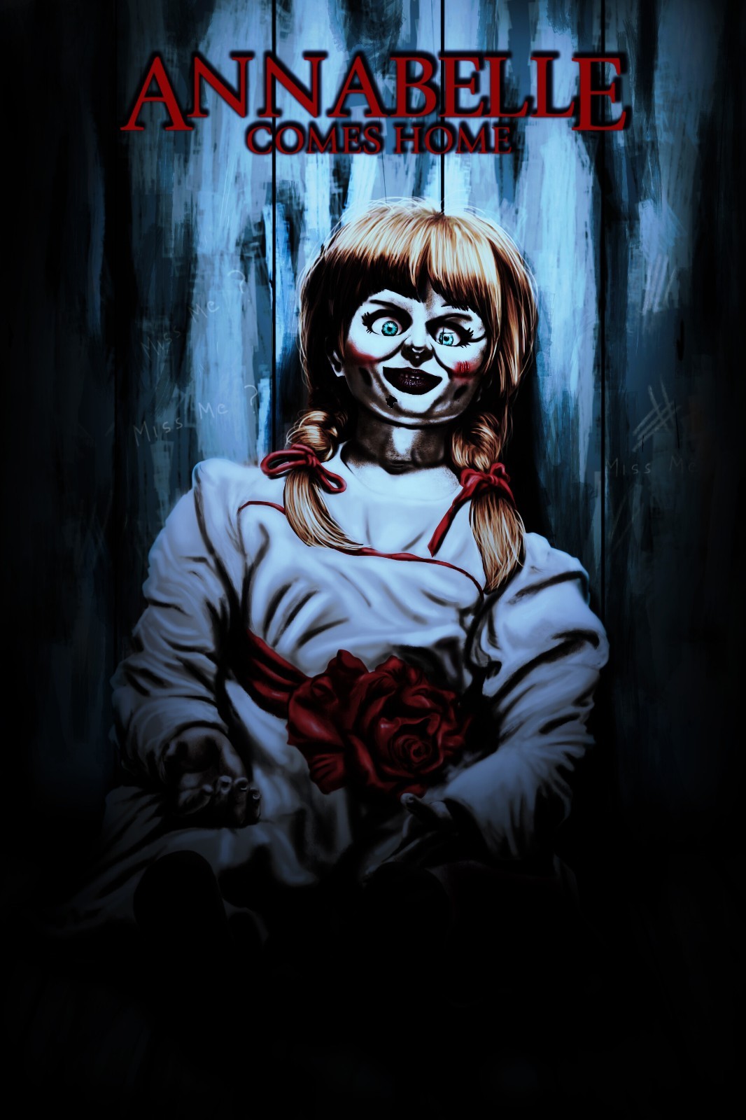 Annabelle Comes Home Movie Poster | Illustrated Doll Portrait - Movies & TV Poster