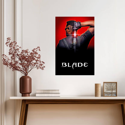 Blade Movie Poster | Wesley Snipes with a Katana Behind His Back - Movies & TV Poster