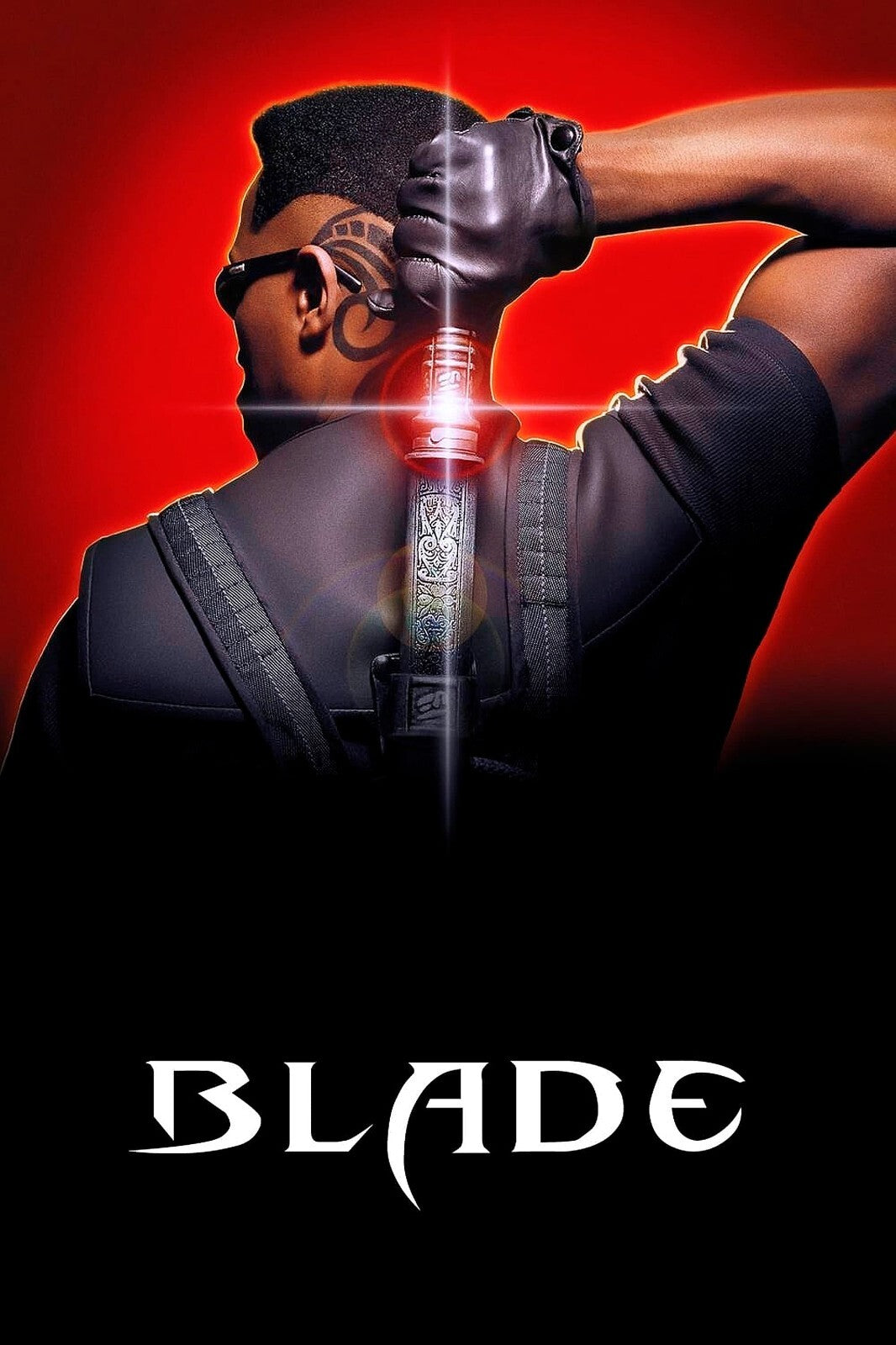 Blade Movie Poster | Wesley Snipes with a Katana Behind His Back - Movies & TV Poster