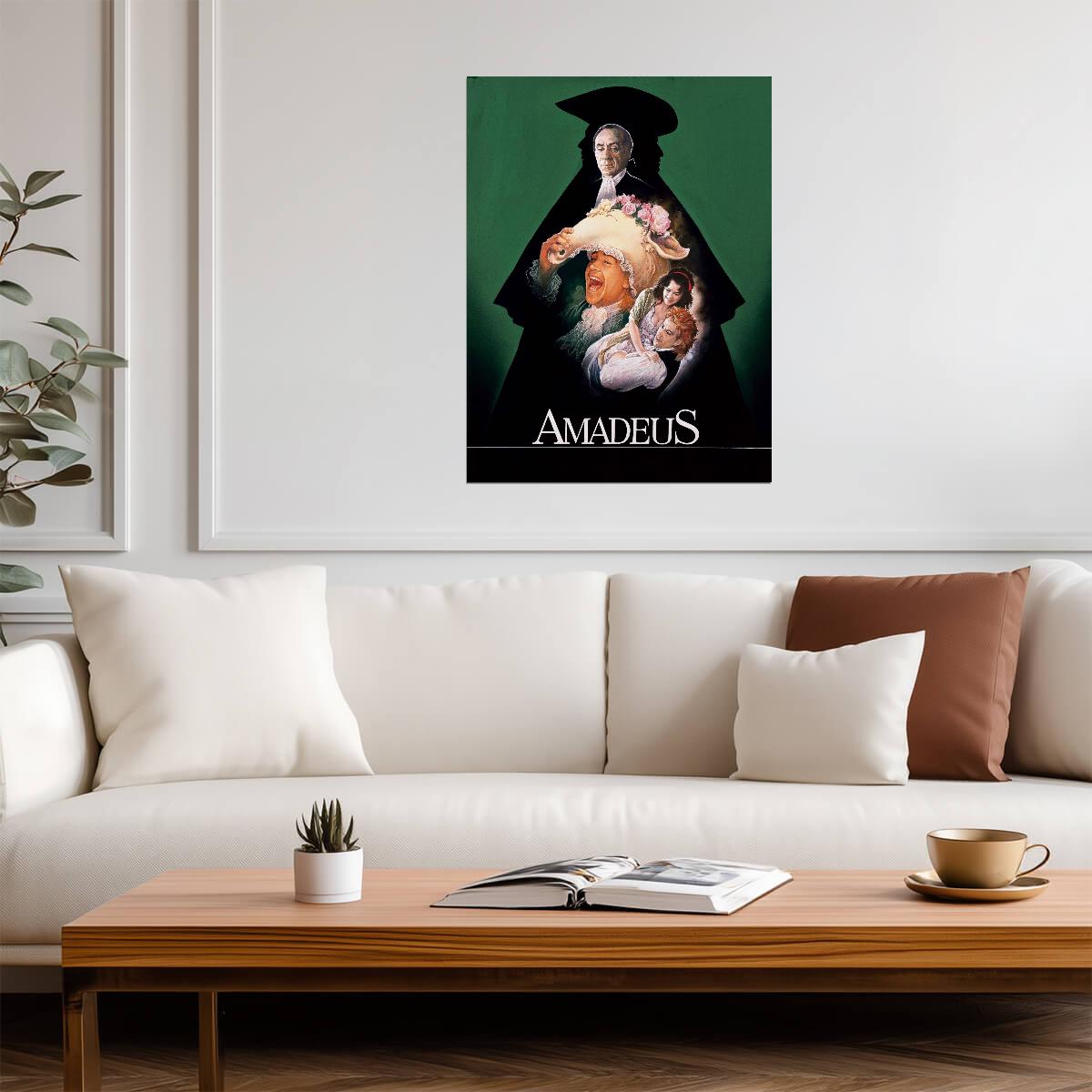 Amadeus 1984 Movie Poster | Mozart and Salieri | Cast Collage - Movies & TV Poster