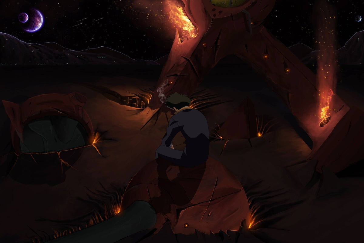 Cowboy Bebop Poster | Spike and Swordfish II Beneath the Stars - Anime Poster