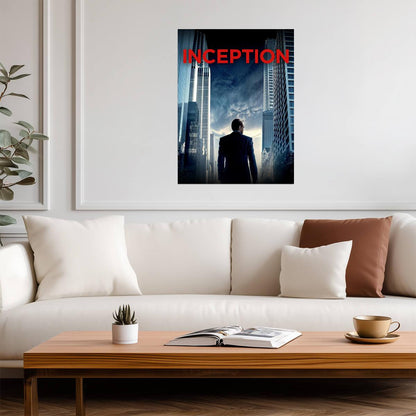 Inception Movie Poster | Cobb Facing a City Skyline - Movies & TV Poster