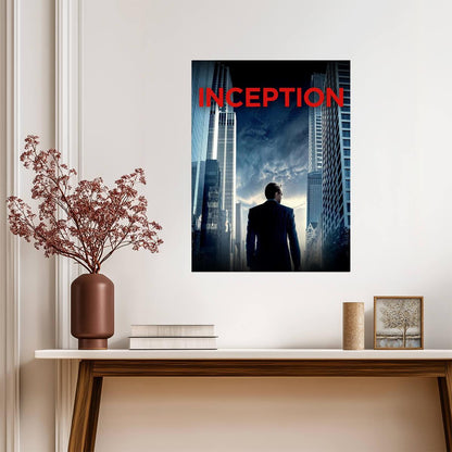 Inception Movie Poster | Cobb Facing a City Skyline - Movies & TV Poster