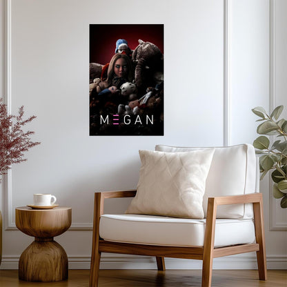M3GAN 2022 Movie Poster | Doll Among Stuffed Animals - Movies & TV Poster