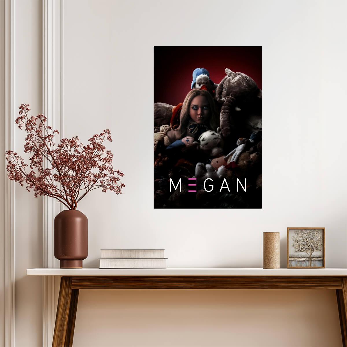 M3GAN 2022 Movie Poster | Doll Among Stuffed Animals - Movies & TV Poster