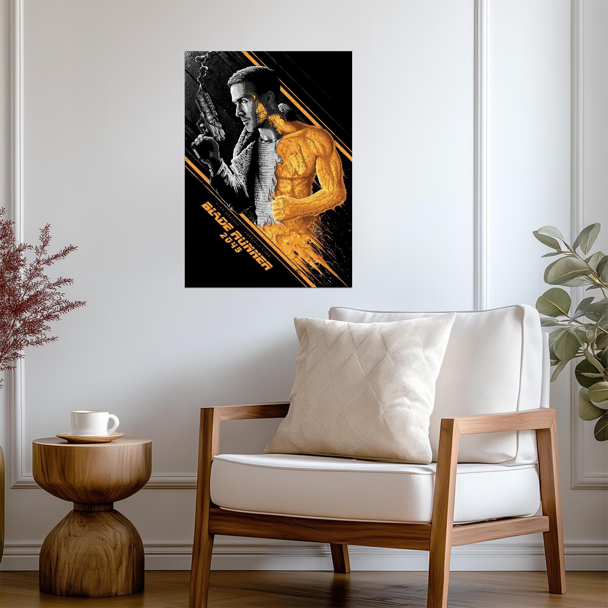 Blade Runner 2049 Movie Poster | Black and Orange Officer K Illustration - Movies & TV Poster