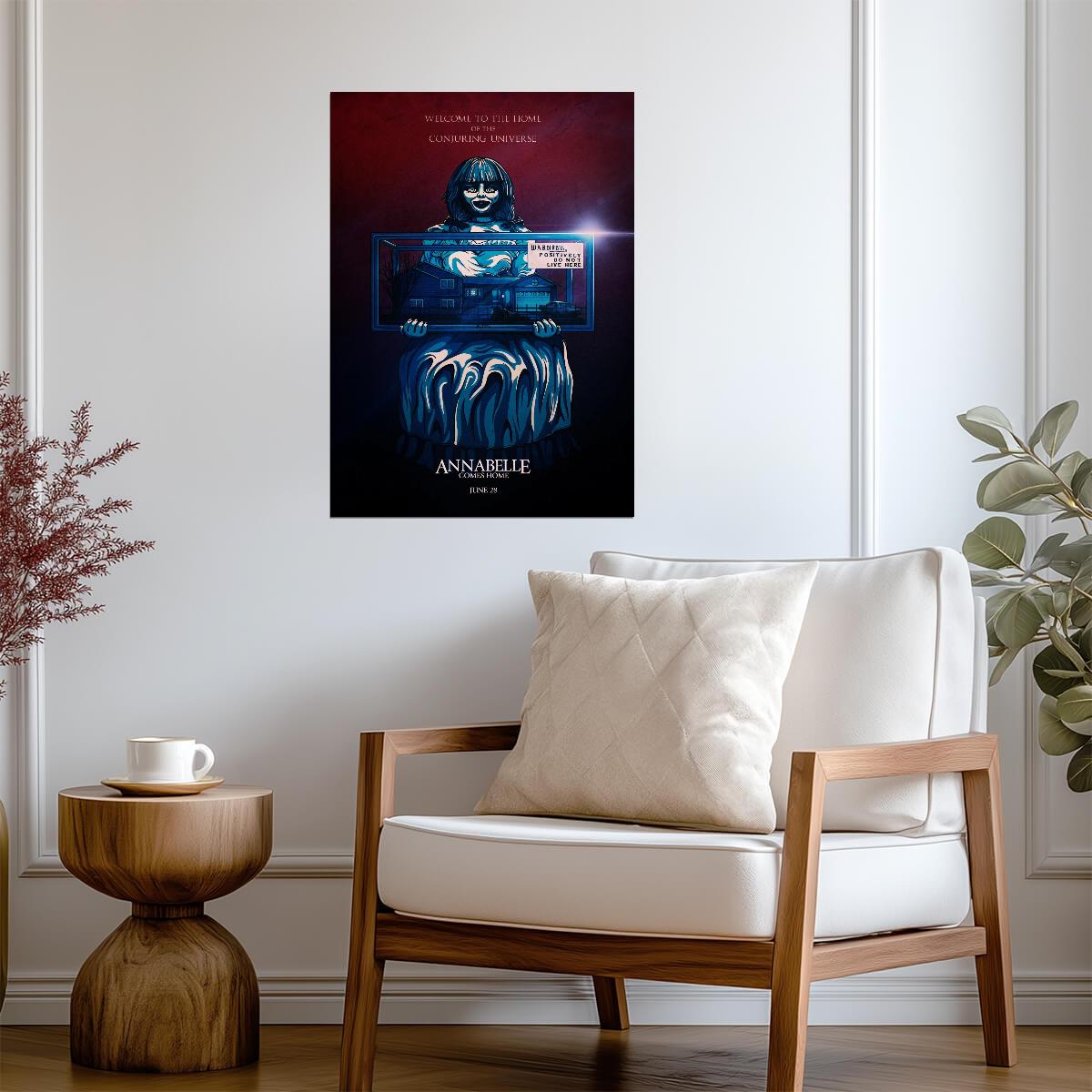Annabelle Comes Home Movie Poster | Doll Holding a Television - Movies & TV Poster